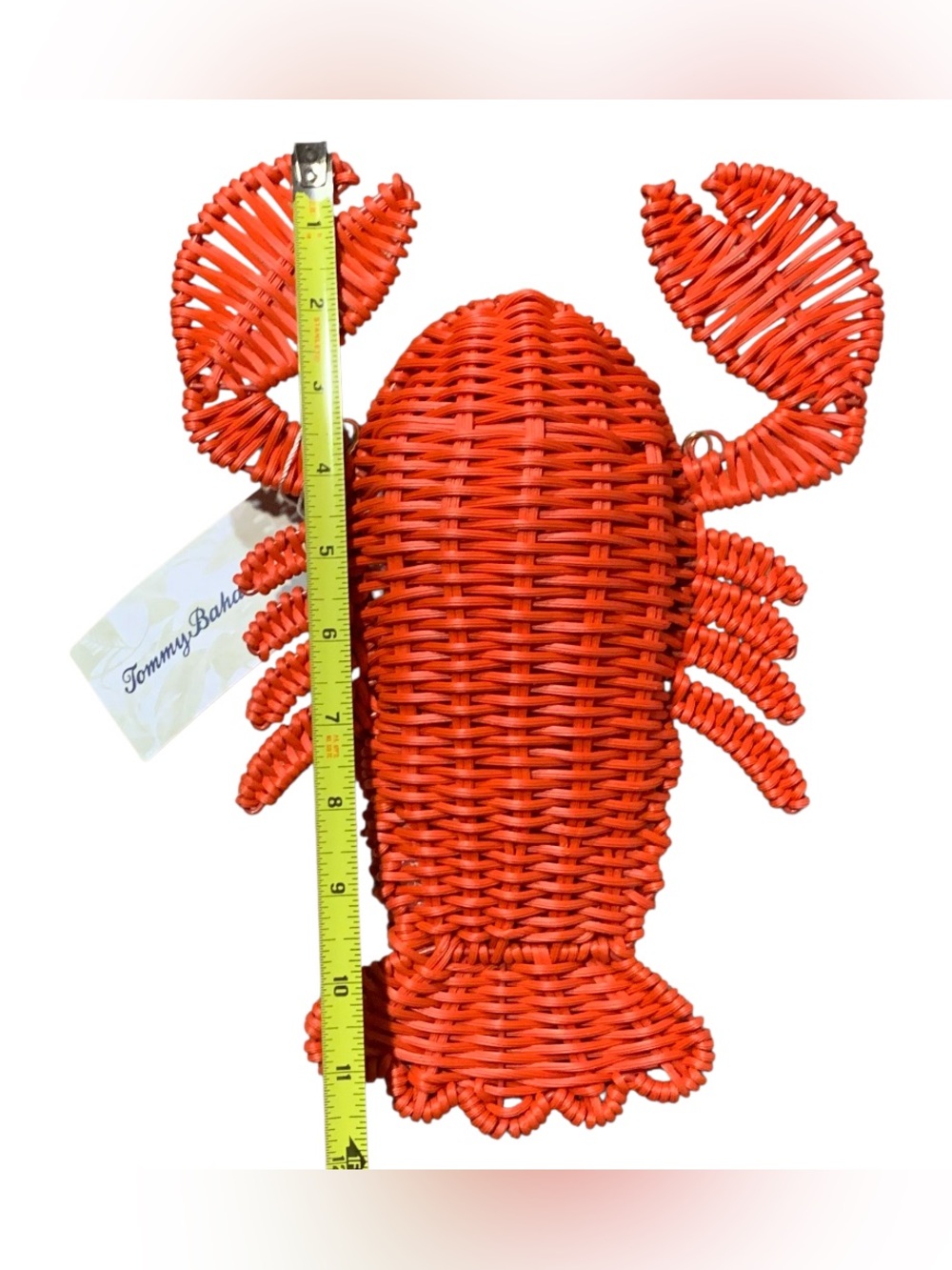 Tommy Bahama Red Lobster Woven Straw Wicker Bag Gold Chain Crossbody Clutch NWT - Picture 4 of 5